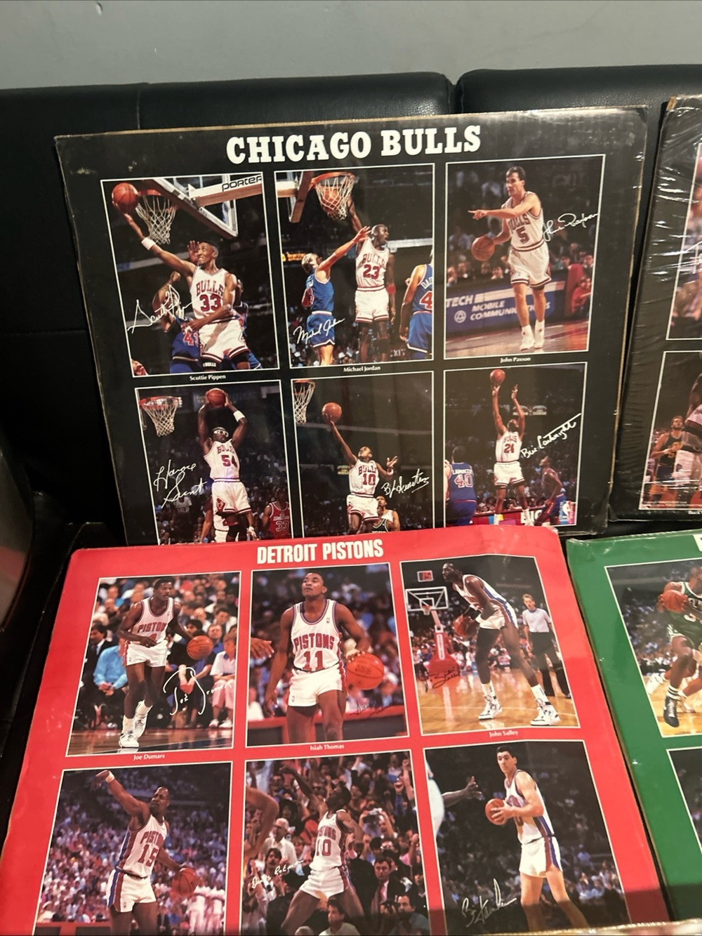 Vintage nba nfl mlb cardboard posters authentic